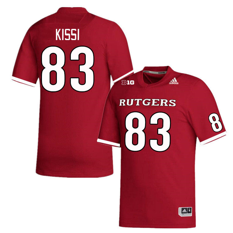 Men #83 Bryce Kissi Rutgers Scarlet Knights College Football Jerseys Stitched Sale-Scarlet